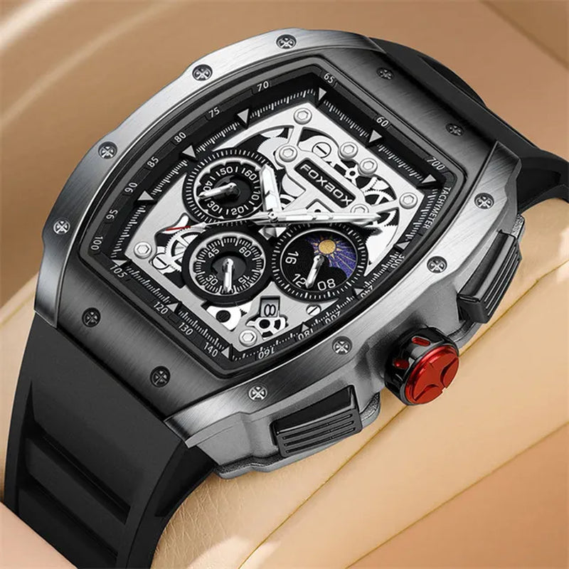 Relogio Masculino LIGE Men Watch Foxbox Brand Luxury Waterproof Quartz Wristwatch for Men Date Sport Silicone Clock Male Watches